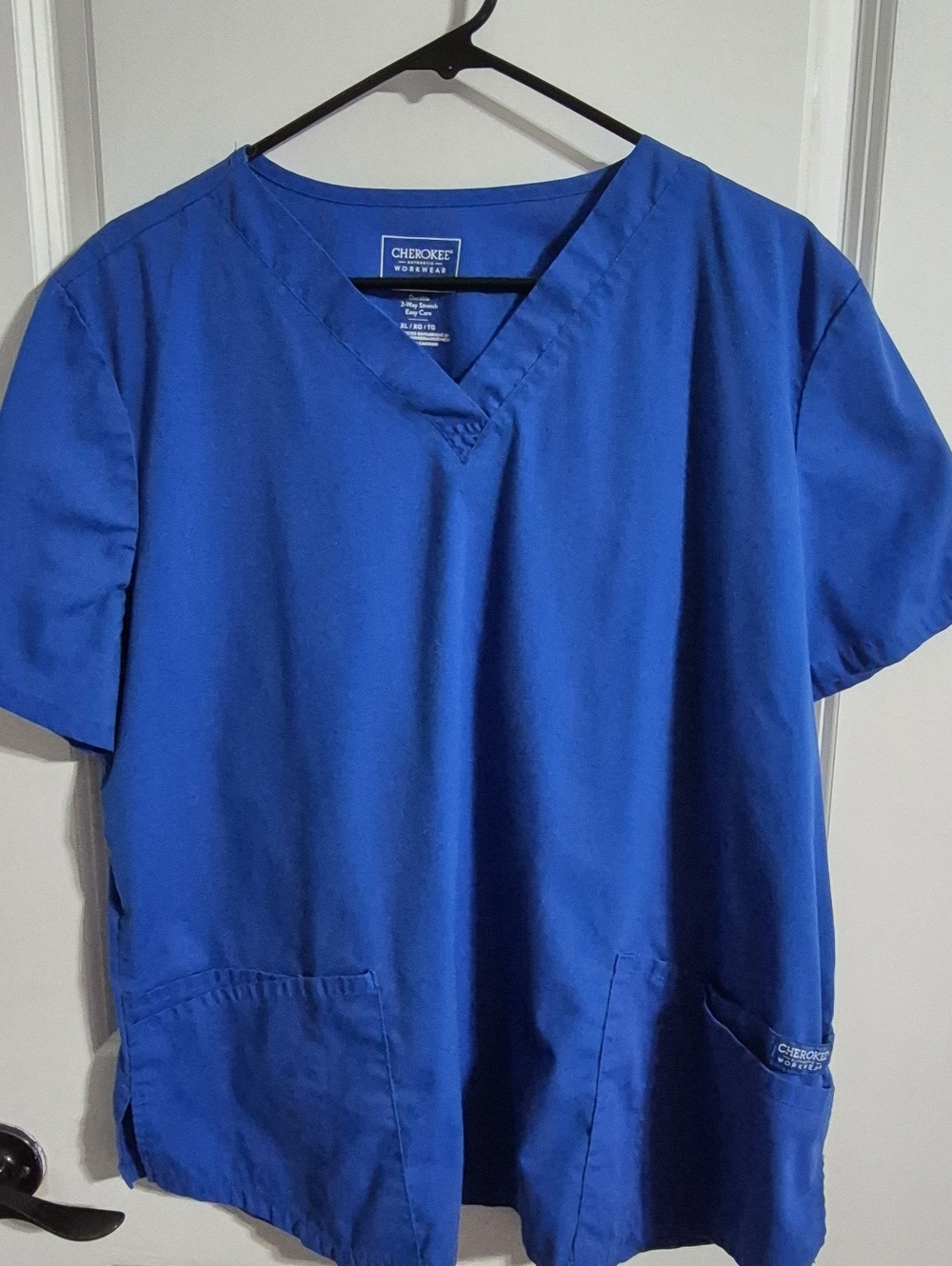 Cherokee Royal Blue V‑Neck Medical Scrub Top XL